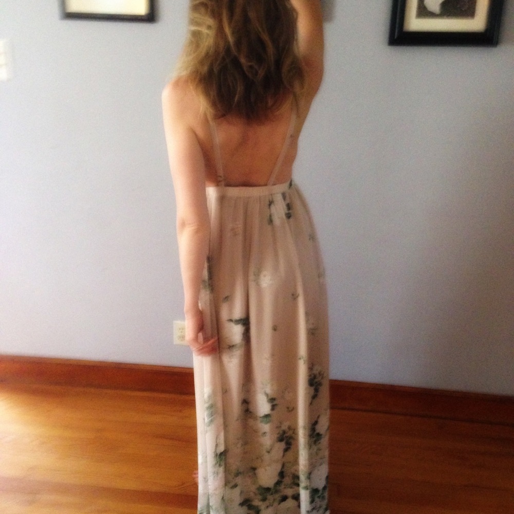 SMYM blush floral maxi dress Amanda Bouquet Toss